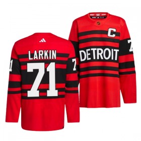 Män Ishockey Detroit Red Wings tröja Dylan Larkin 71 Adidas 2022-23 Röd Reverse Retro 2.0 Authentic